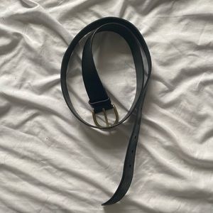 Madewell Genuine Leather Belt - True Black/Gold